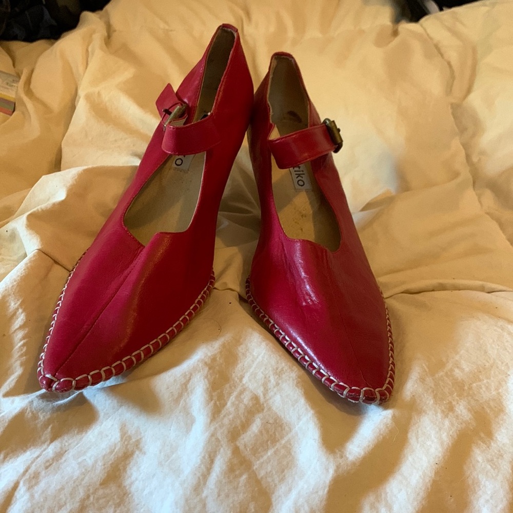 Matiko size 7 Mary Janes in hot red!